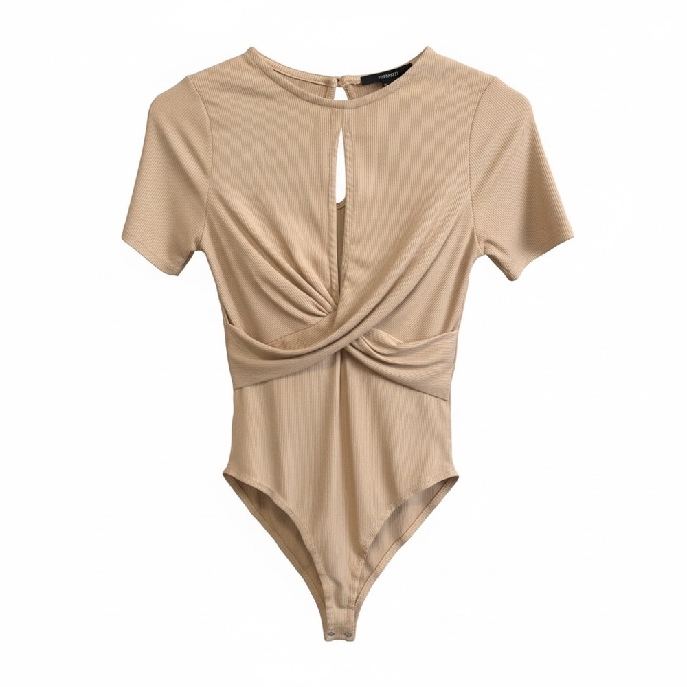 Tan Short Sleeve Bodysuit